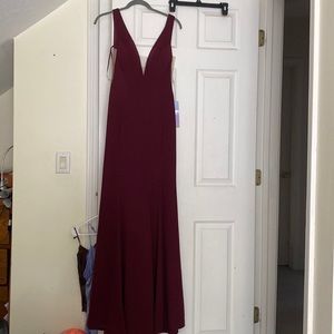 Maroon maxi dress